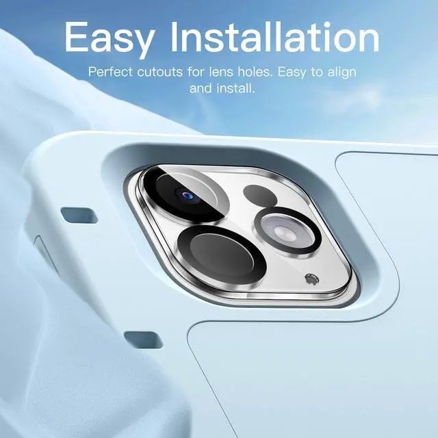 Alt view image 6 of 6 - Camera Lens Protector for iPad Pro 11-Inch M5/M4 and iPad Pro 13-Inch M5/M4, 9H Anti-Scratch HD Clear Tempered Glass, Full Coverage, Easy Installation, 3-Pack