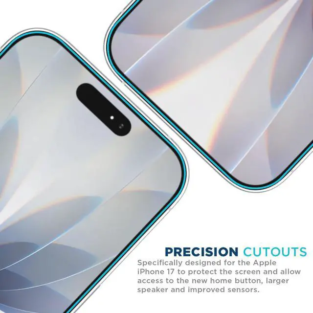 Alt view image 3 of 5 - for iPhone 17 Screen Protector Glass 6.3 inch - Ballistic Tempered, Case Friendly, Sensor Protection, HD, 9H Hardness, 3 Pack