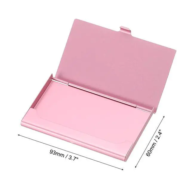 Alt view image 2 of 6 - Small Business Card Holder, Alloy Name Card Holder Bling Pocket Card Holders Organizer Cards Display for Women Office Exhibition, Pink