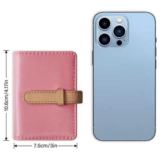 Alt view image 3 of 7 - Credit Card Holder with 26 Suitable Slot, ID Card Case PU Leather Wallet for Women Men Business Organiser Pocket (Pink)