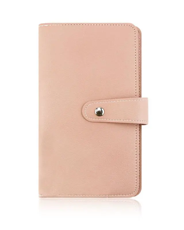 Alt view image 2 of 7 - Credit Card Holder, Leather Business Card Organizer with 96 Card Slots, Professional Card Book Case for Cards and Important Documents to Prevent Loss or Damage (Pink)