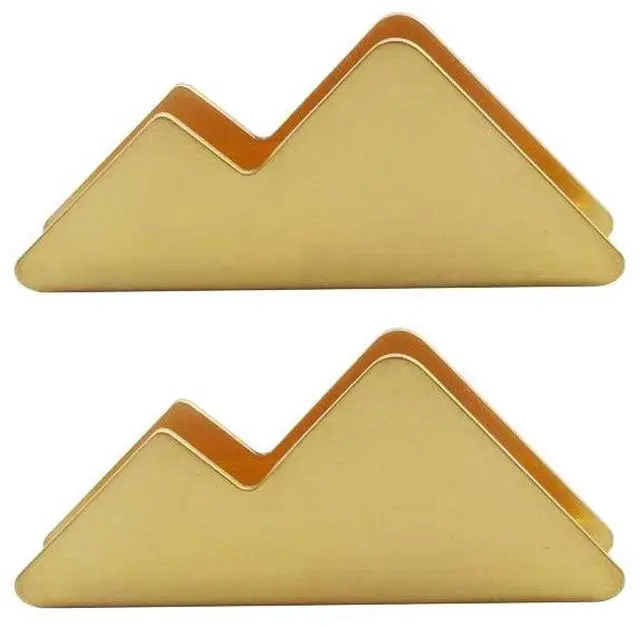 Main image of Metal Desk Card Holder Brass Business Card Display Stand for Women Men Gold 1 Pack