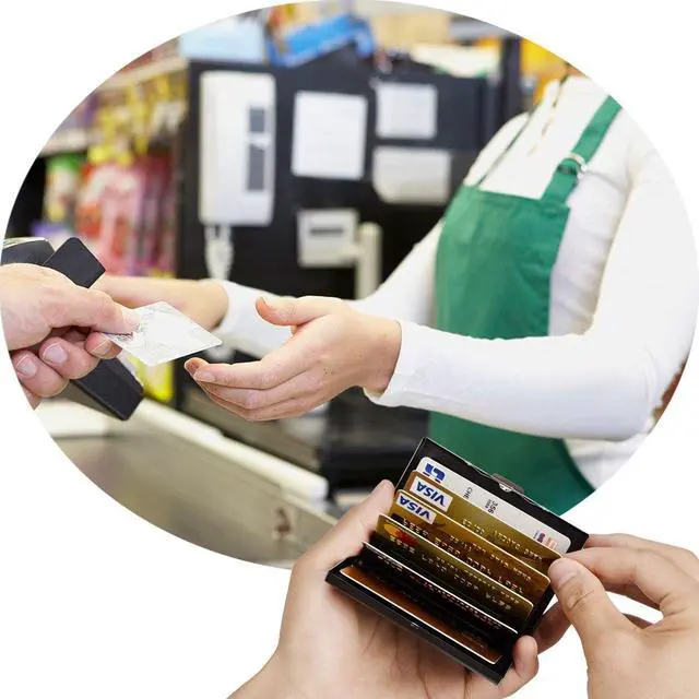 Alt view image 7 of 7 - RFID Credit Card Holder Metal Wallet Slim Credit Card Case Protector Business Card Holder for Women or Men
