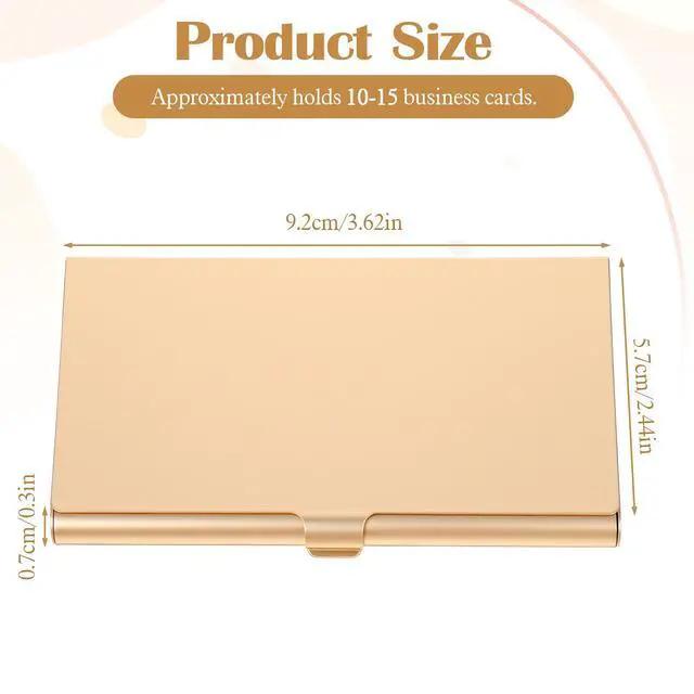 Alt view image 2 of 7 - 3 Pcs Metal Business Card Holder for Women - Slim Pocket Business Card Holder - Flip Cover Professional Name Cards Wallet