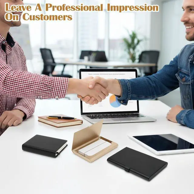 Alt view image 6 of 7 - 3 Pcs Metal Business Card Holder for Women - Slim Pocket Business Card Holder - Flip Cover Professional Name Cards Wallet