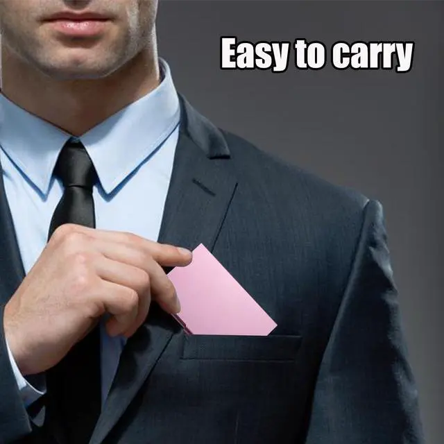 Alt view image 5 of 5 - 2 Pack Pink and Gold Metal Business Card Holder Case, Flip Cover Credit Business Card Holder, Purse Name Card Holders with Buckle-Lock