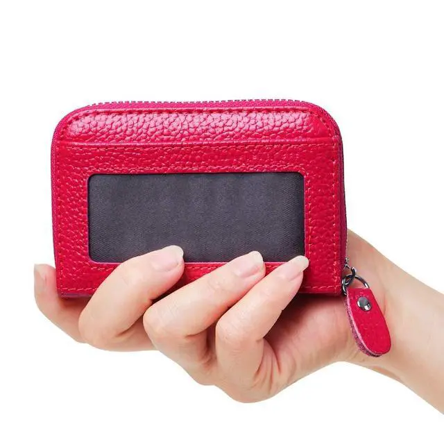 Alt view image 5 of 7 - Women's RFID Blocking 12 Slots Credit Card Holder Leather Accordion Wallet,rose
