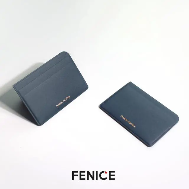 Alt view image 5 of 6 - Office Card Pocket Credit Card Holder Slim Simple Wallet Vegan PU Leather Front Back Slits for Organization for Men and Women (PINK)