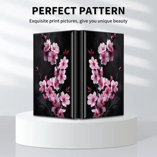 Alt view image 3 of 7 - Business Card Holder Metal Rfid Card Holder Unique Cherry Blossom Trees Pattern Style Design Credit Card Wallet With 6 Card Slots Black Credit Card Holder for Women Men