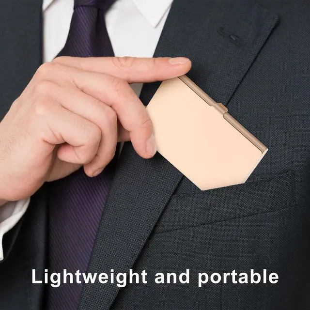 Alt view image 4 of 7 - 3 PCS Business Card Holder Case Aluminum Business Card Case for Women Aluminum Alloy Metal Pocket Cards Cases for Women, Men, Silver, Black, Gold