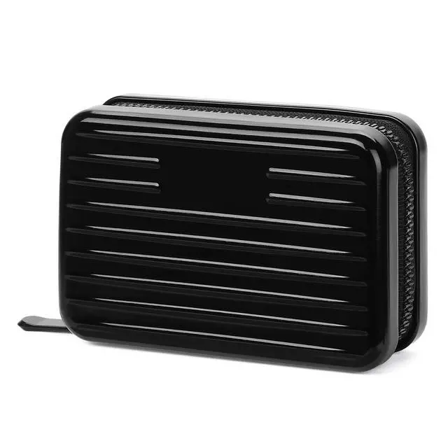 Alt view image 2 of 6 - Credit Cards Holder for Women RFID Blocking Aluminum Zipper Wallet Business Card Case Metal ID Case for Men