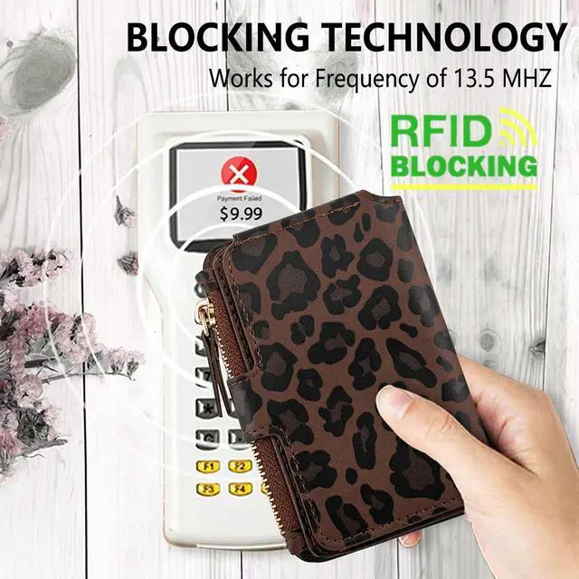 Alt view image 4 of 7 - RFID Blocking Slim Keychain Wallet for Women