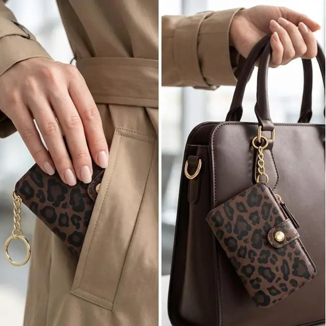Alt view image 7 of 7 - RFID Blocking Slim Keychain Wallet for Women