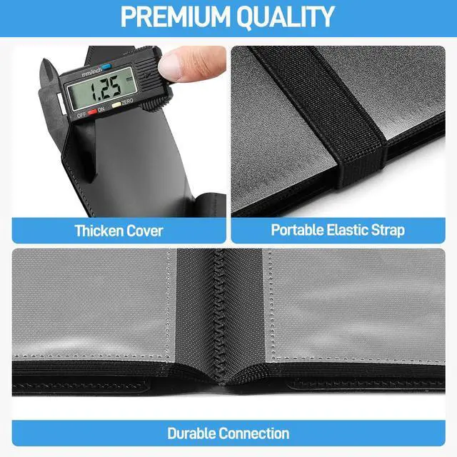 Alt view image 2 of 7 - Card Binder, Upgraded 4 Pockets Trading Card Collection Binder for Cards, 160 Pockets Mini Card Book Holder Album - Black