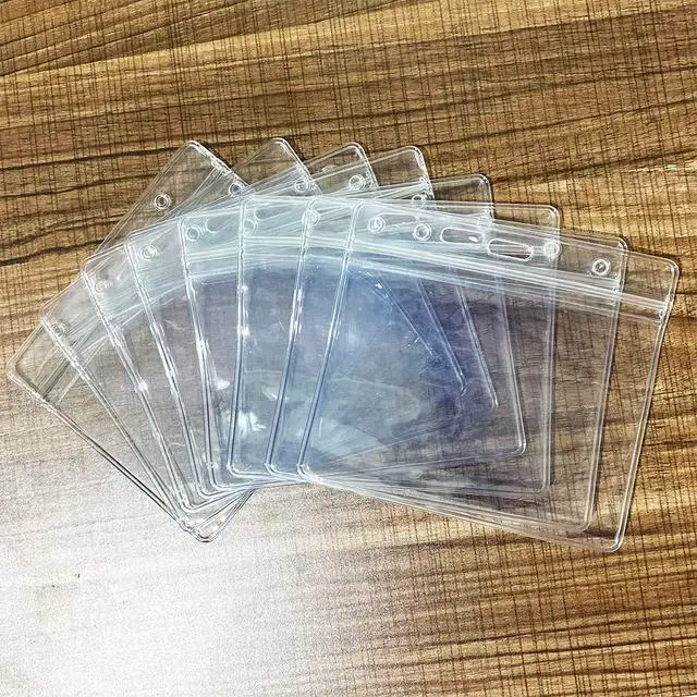 Alt view image 3 of 7 - Extra Thick Horizontal ID Card Name Tag Badge Holder with Waterproof Type Resealable Zip (2.36 x 3.74 Inches Small Size, 6Packs)