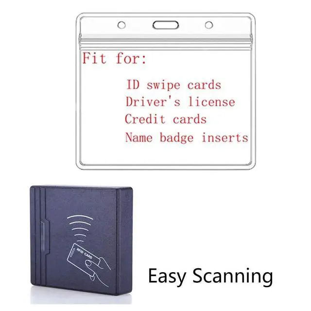 Alt view image 7 of 7 - Extra Thick Horizontal ID Card Name Tag Badge Holder with Waterproof Type Resealable Zip (2.36 x 3.74 Inches Small Size, 6Packs)