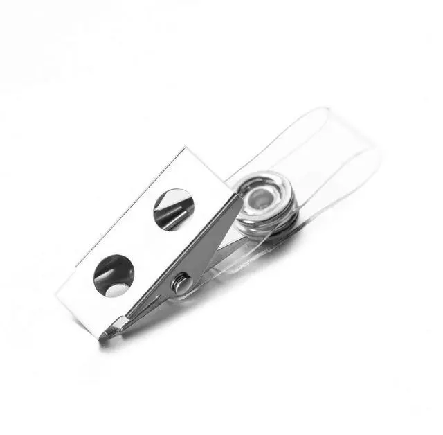 Alt view image 3 of 6 - 2 Pack Waterproof Vertical ID Badge Holder Vertical Clear PVC Name Holder Tags with Badge Clip Straps (2 Pack,)