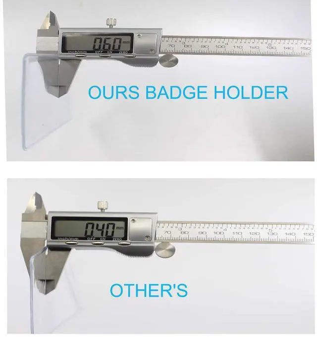 Alt view image 6 of 6 - 2 Pack Waterproof Vertical ID Badge Holder Vertical Clear PVC Name Holder Tags with Badge Clip Straps (2 Pack,)
