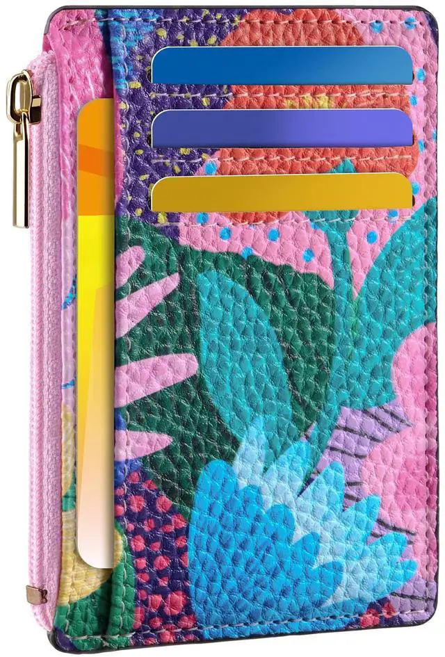 Main image of Womens Credit Card Holder Wallet, Small Slim RFID Blocking Sleeve