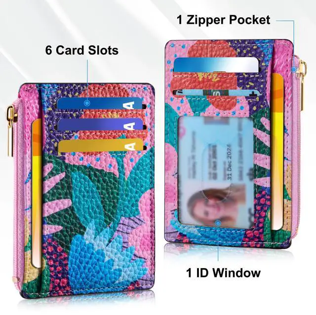 Alt view image 3 of 7 - Womens Credit Card Holder Wallet, Small Slim RFID Blocking Sleeve