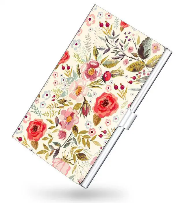 Main image of Business Card HolderColor Printing Men's and Women's Business Card CaseUltra-thin Metal Business Card OrganizerCarry-on Pocket Wallet Business Card Holder