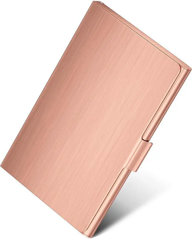 Main image of Stainless Steel Business Card Holder, Slim Card Case, Rose Gold
