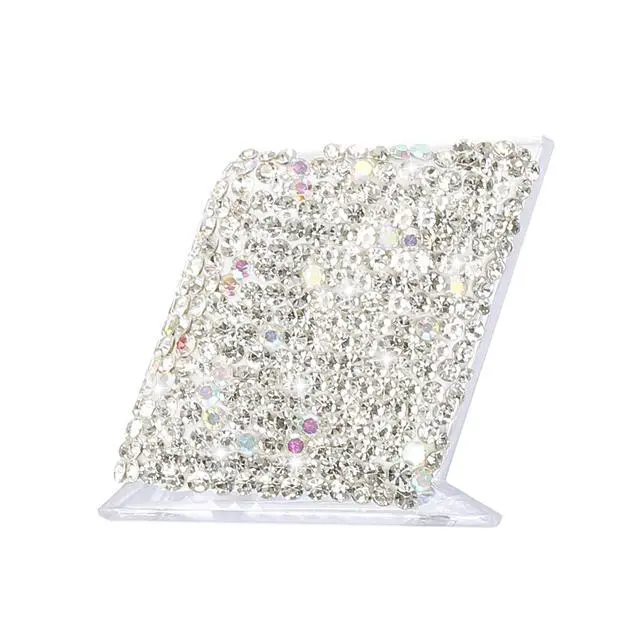 Alt view image 4 of 6 - Rhinestone Business Card Holder, Crystal Business Card Holders Bling Business Card Organizer Display Stand for Desktop Desk Office Exhibition, White