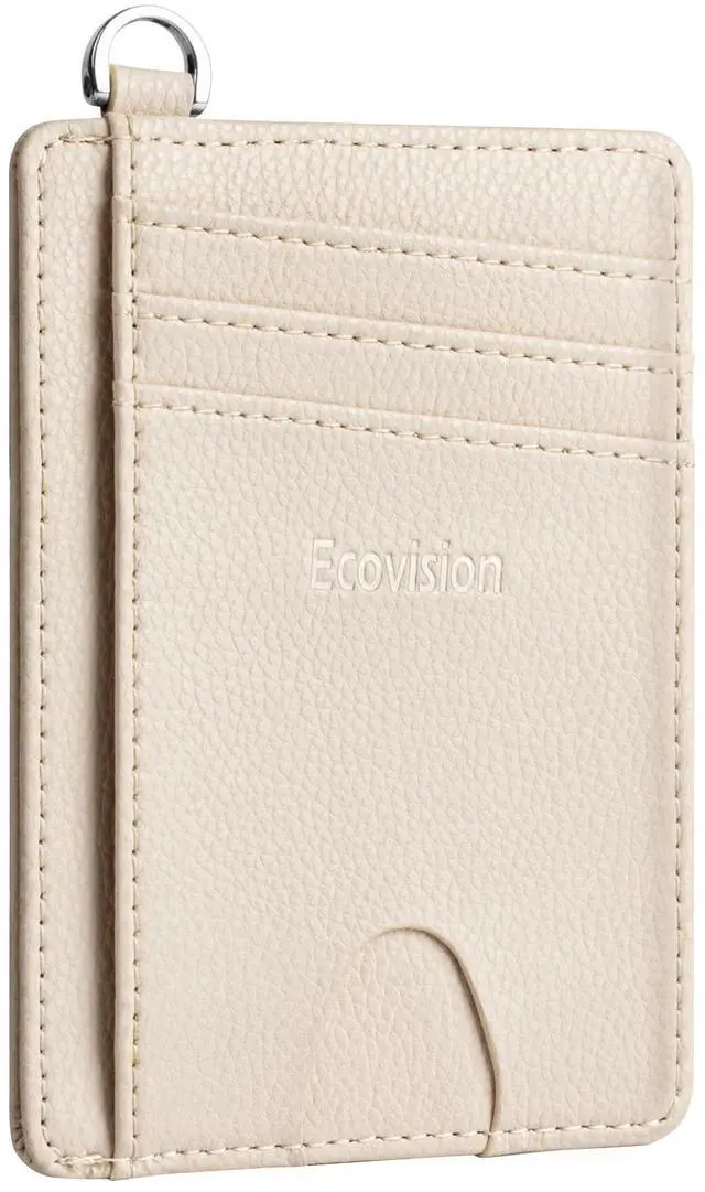 Main image of Slim Minimalist Front Pocket Wallet, RFID Blocking Credit Card Holder Wallet with Detachable D-Shackle for Men Women