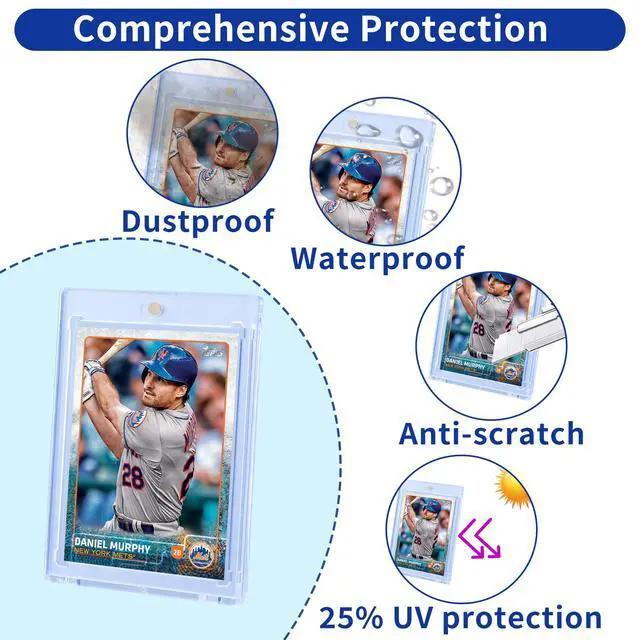 Alt view image 6 of 7 - 5 Pack 35PT Magnetic Card Holder for Trading Cards, One-Touch Card Case Holder for Baseball Football Sports MTG TCG Collectable Cards