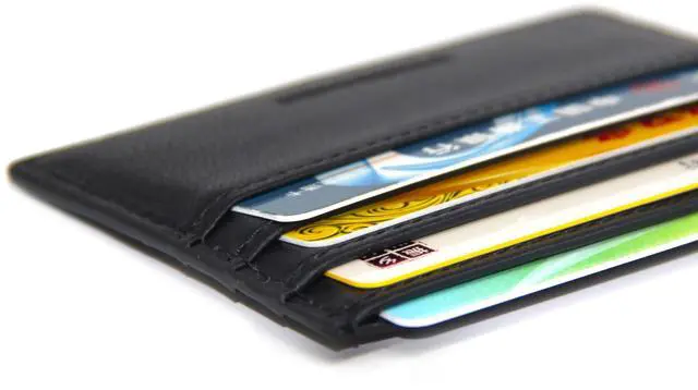 Alt view image 6 of 7 - Minimalist Leather Card Holder Wallet, Slim Lambskin Credit Card Case Card Protector, 6 Card Slots Thin Business Wallet for Men and Women(DS901-Black)
