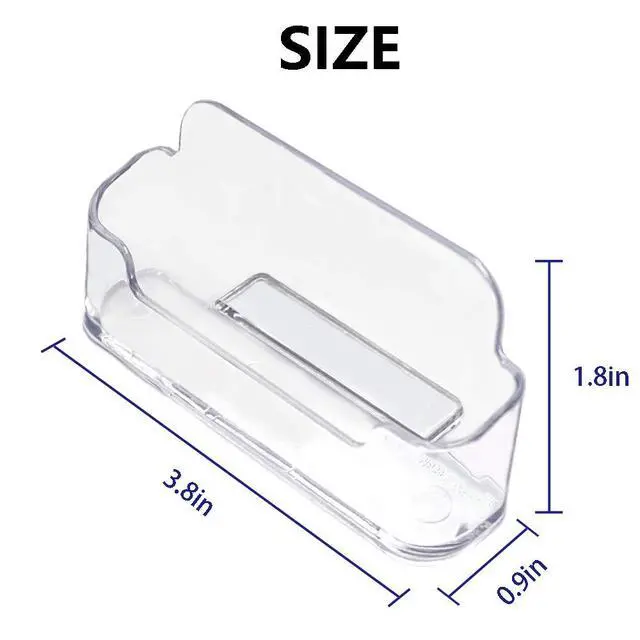 Alt view image 4 of 7 - 8 Pack Plastic Business Card Holder - Clear Business Card Case for Desk - Office Acrylic Business Card Stand Display