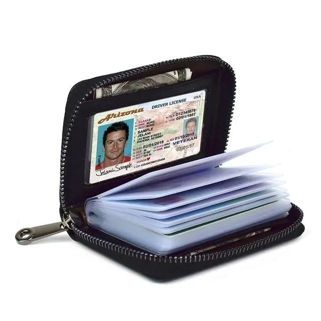 Alt view image 2 of 7 - Card Holder for Women Men RFID Small Wallets Credit Card Case Money Organizers,20 Slots,Black