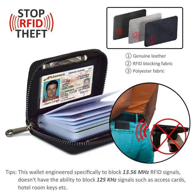Alt view image 3 of 7 - Card Holder for Women Men RFID Small Wallets Credit Card Case Money Organizers,20 Slots,Black