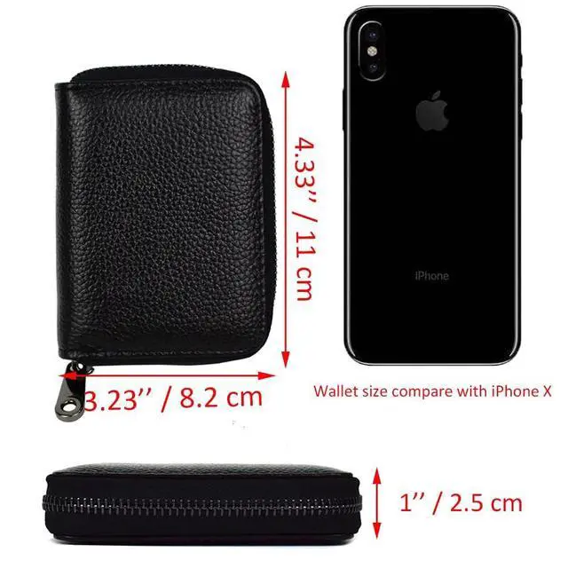 Alt view image 6 of 7 - Card Holder for Women Men RFID Small Wallets Credit Card Case Money Organizers,20 Slots,Black