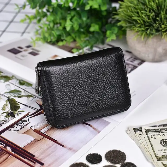 Alt view image 7 of 7 - Card Holder for Women Men RFID Small Wallets Credit Card Case Money Organizers,20 Slots,Black