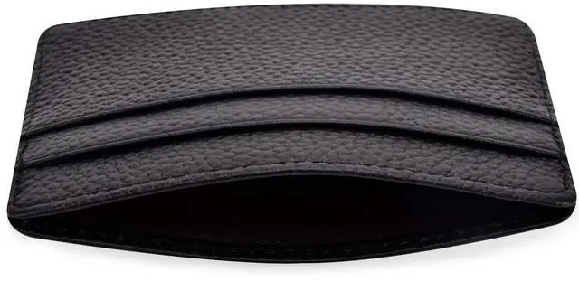 Alt view image 5 of 5 - Credit Card Holder Slim Wallet Leather Minimalist Wallet with ID Window (black)