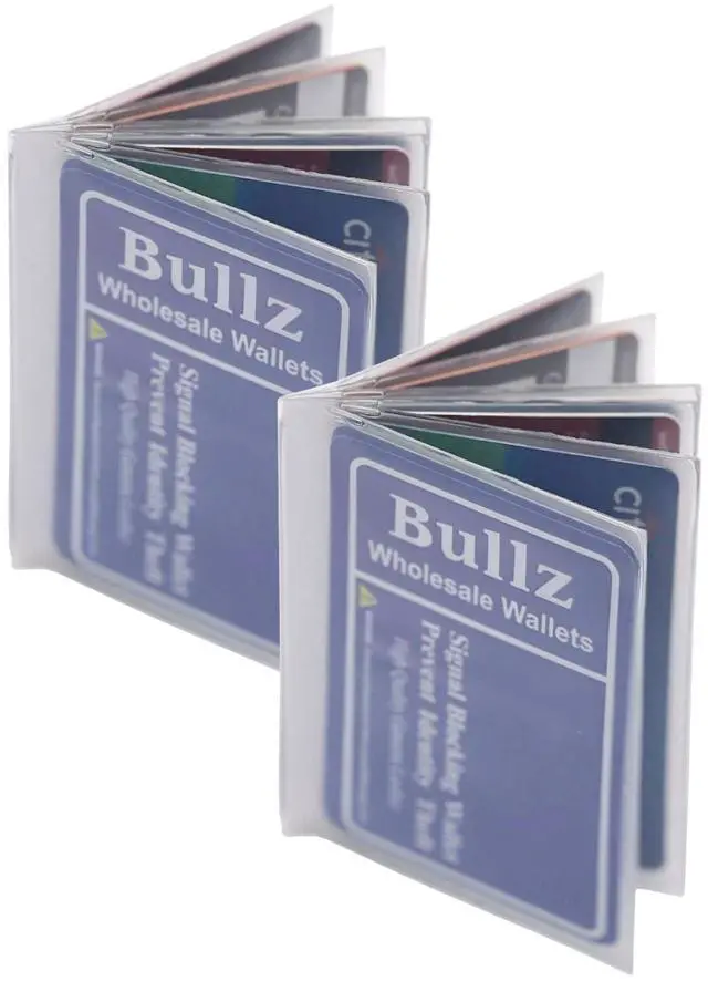 Main image of Set of 2 Heavy Duty Vinyl 6 Pages Insert for Bifold or Trifolds Wallet MADE IN USA