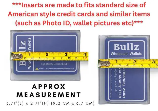 Alt view image 3 of 7 - Set of 2 Heavy Duty Vinyl 6 Pages Insert for Bifold or Trifolds Wallet MADE IN USA