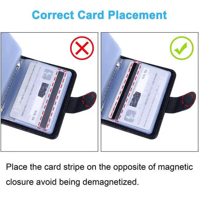 Alt view image 4 of 7 - Credit Card Holder, Slim Leather RFID Blocking Wallet Debit Card Protector Organizer Case (Build in 20 Card Slot & 7 Small Cells for Memory Cards)-Vertical Black