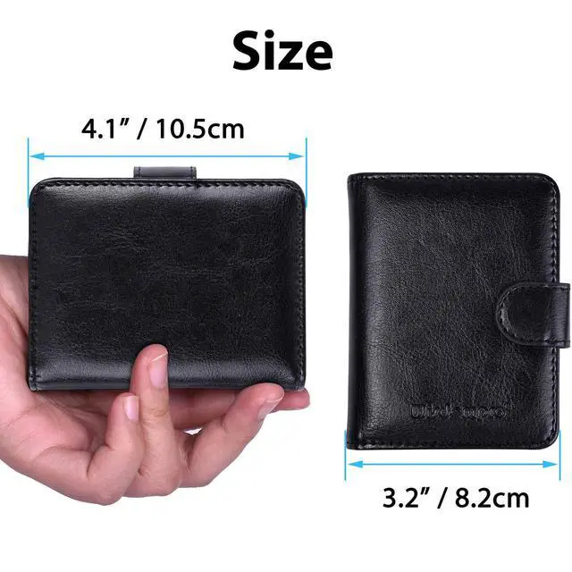 Alt view image 5 of 7 - Credit Card Holder, Slim Leather RFID Blocking Wallet Debit Card Protector Organizer Case (Build in 20 Card Slot & 7 Small Cells for Memory Cards)-Vertical Black