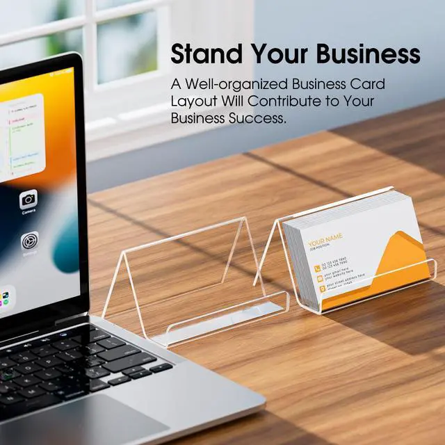 Alt view image 5 of 7 - Acrylic Business Card Holder 3 Pack