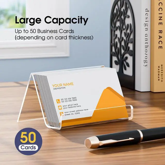 Alt view image 2 of 7 - Acrylic Business Card Holder 3 Pack