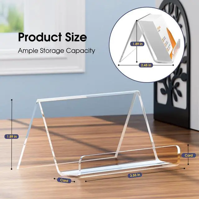 Alt view image 6 of 7 - Acrylic Business Card Holder 3 Pack