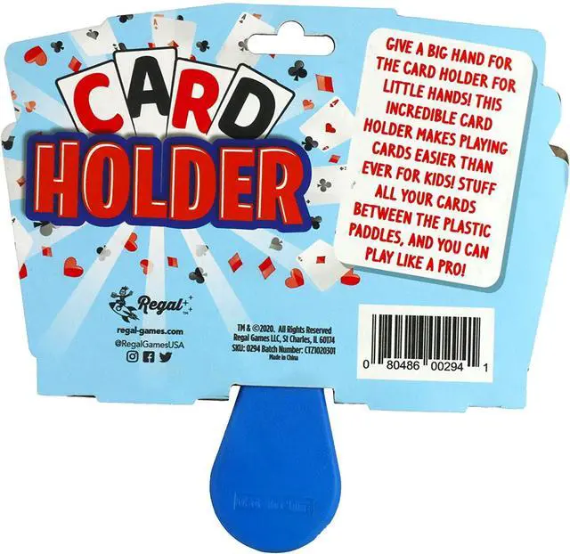 Alt view image 2 of 7 - 2 Pack Card Holders for Playing Cards - Kids Card Holder with Plastic Paddles - Ideal for Family Fun Game Night and Travel (Ages 3+)