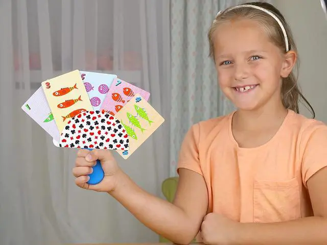 Alt view image 4 of 7 - 2 Pack Card Holders for Playing Cards - Kids Card Holder with Plastic Paddles - Ideal for Family Fun Game Night and Travel (Ages 3+)