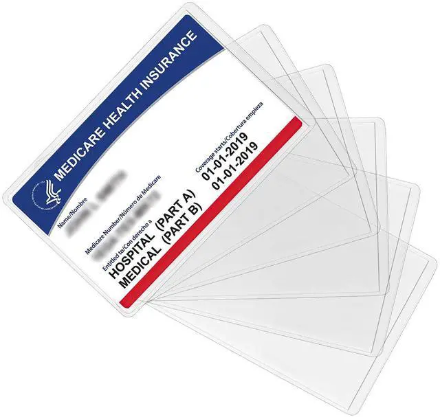 Main image of 10 Pack New Medicare Card Holder Protector Sleeves, 12Mil Clear PVC Soft Waterproof Medicare Card Protector for New Medicare Card Credit Card Business Card, Heavy Duty Card Sleeves