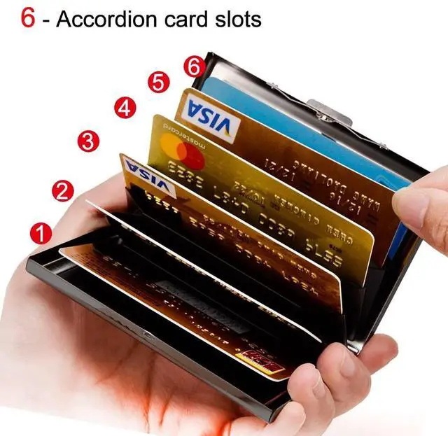 Alt view image 2 of 7 - Rfid Credit Card Holder Slim Metal Card Wallet Business Card holders Small Card Case for Men Women