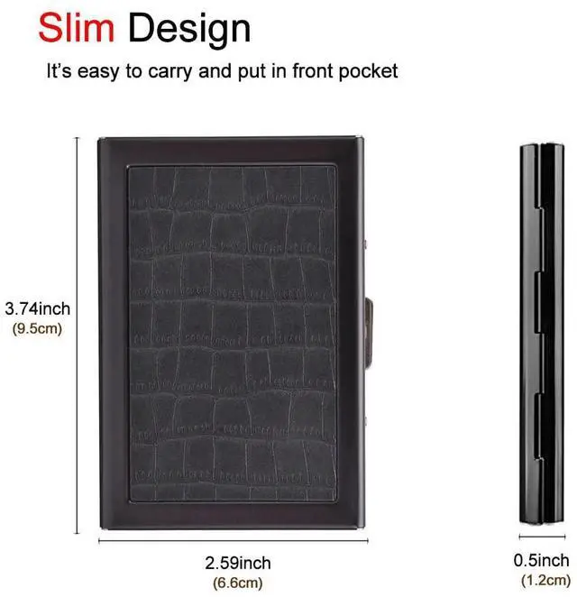 Alt view image 4 of 7 - Rfid Credit Card Holder Slim Metal Card Wallet Business Card holders Small Card Case for Men Women