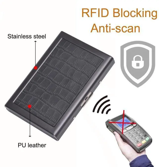 Alt view image 6 of 7 - Rfid Credit Card Holder Slim Metal Card Wallet Business Card holders Small Card Case for Men Women