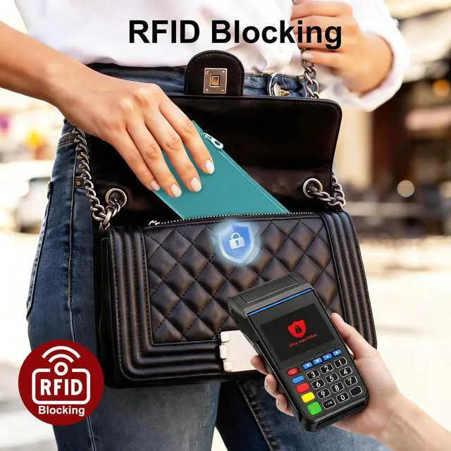 Alt view image 3 of 7 - Slim Wallet for Women, RFID Blocking Credit Card Holder